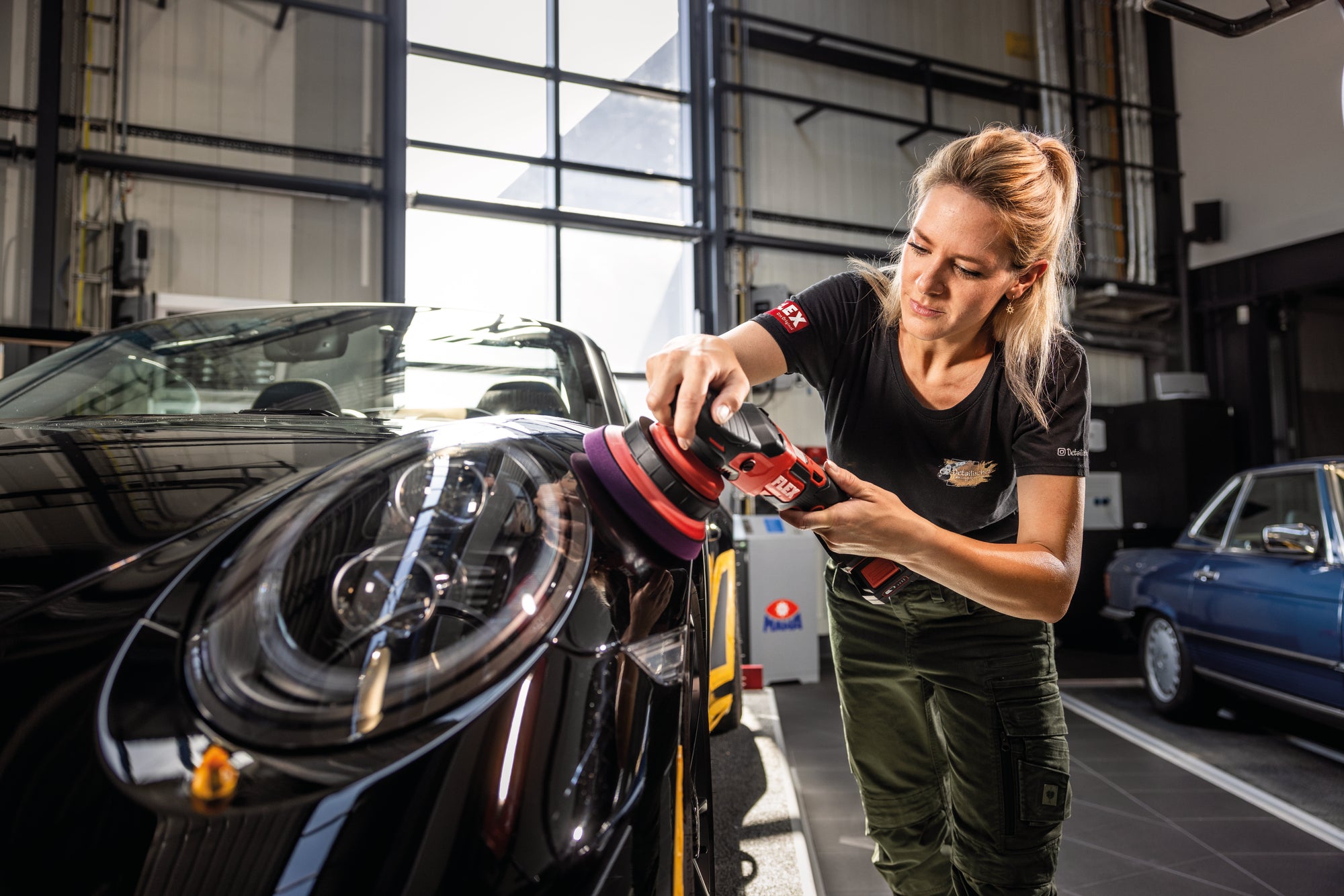 Lucidatrice a batteria D150, Flex XCE 8 150 18-EC Set