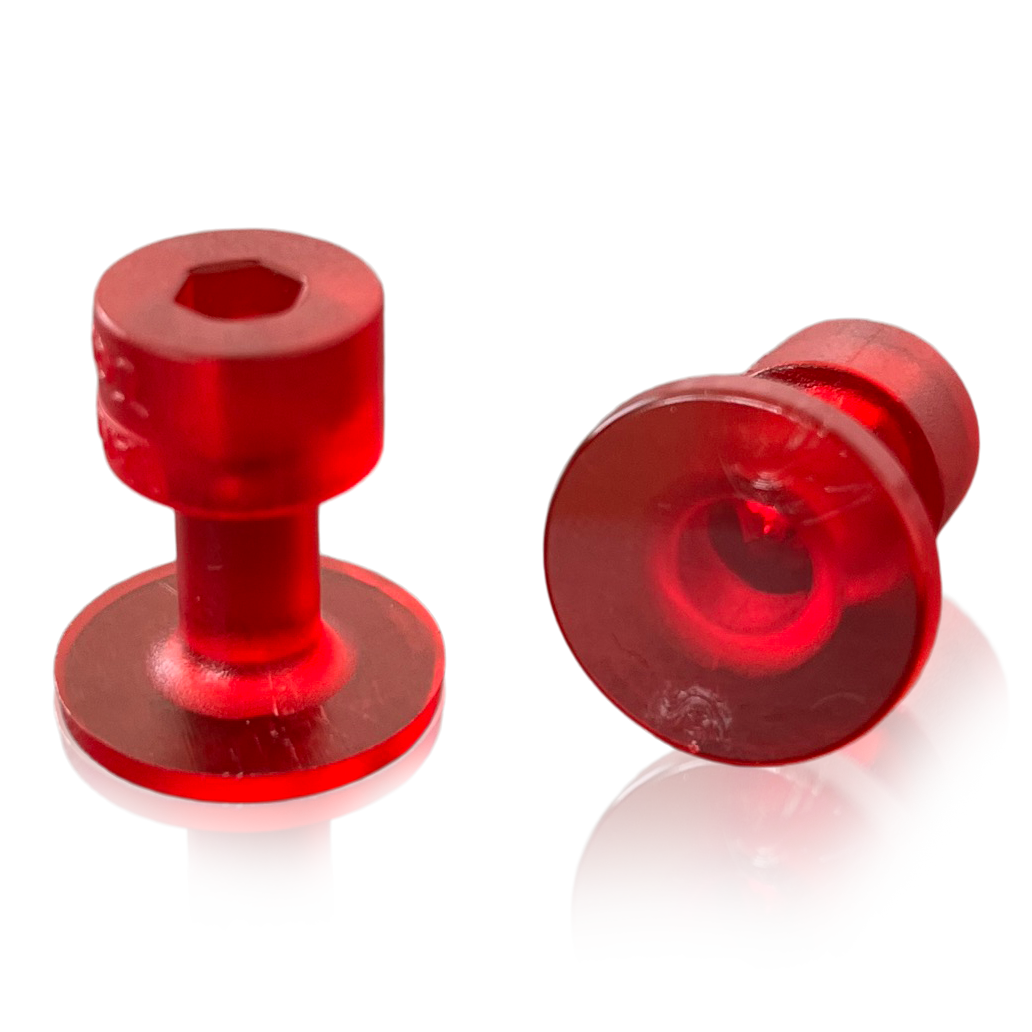 Klebeadapter transluszent rot Ø18mm