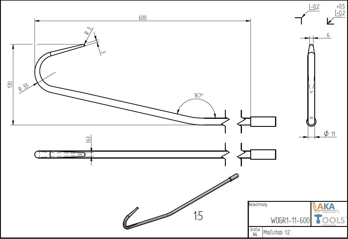 Guardabarros WDGR1-11-600