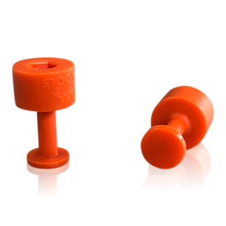 Adaptador adesivo laranja Ø9mm