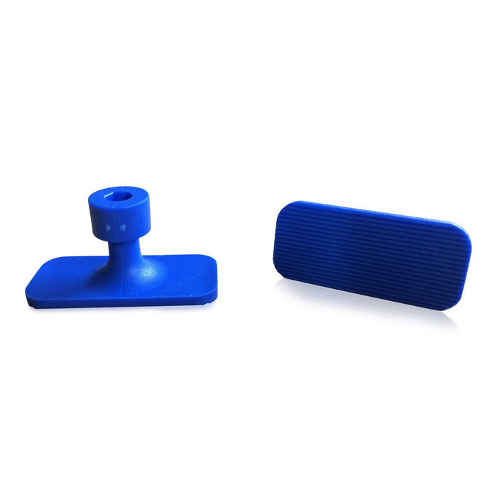 Adhesive adapter blue 19x40mm