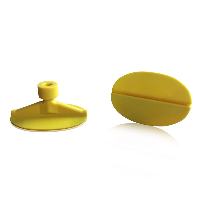 Adattatore adesivo giallo ovale 50x30mm