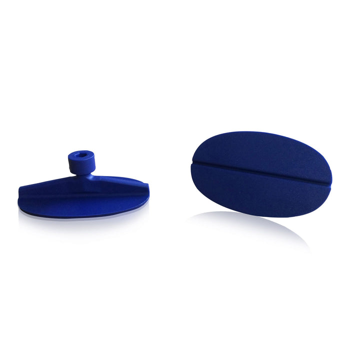 Klebeadapter blau oval 65x40mm