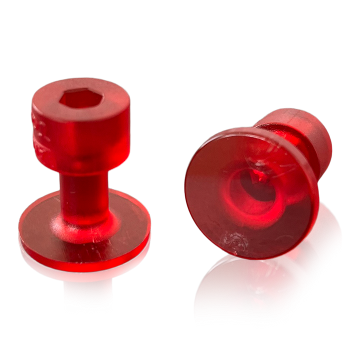 Klebeadapter transluszent rot Ø18mm