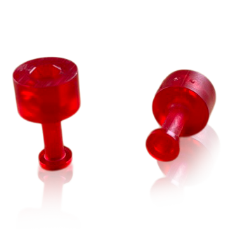 Adattatore adesivo traslucido rosso Ø7mm