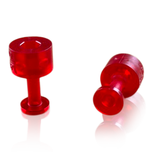 Adattatore adesivo traslucido rosso Ø9mm